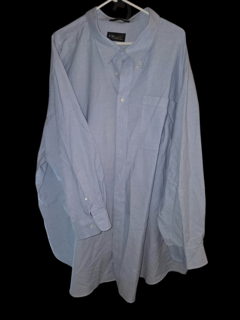 6/11/96. Mens CM Collection Light Blue Oxford Button-Down Dress Shirt
